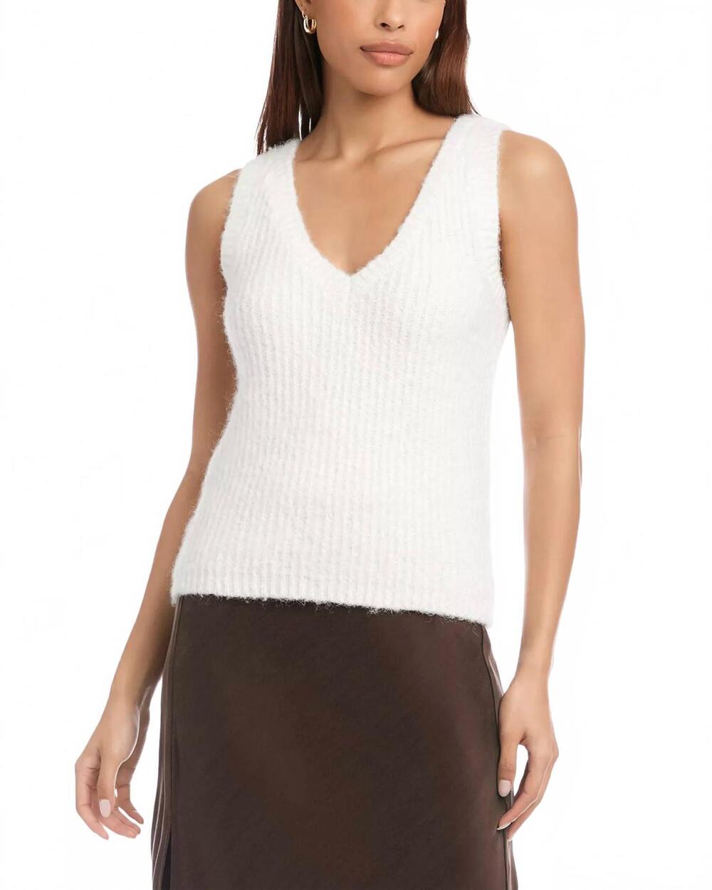 NEW FIFTEEN TWENTY nicole sweater tank top in ivory